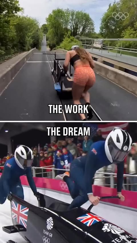 Instagram post by @ibsfsliding for Olympics. Caption reads: Mica Moore owning it on and off the track.....