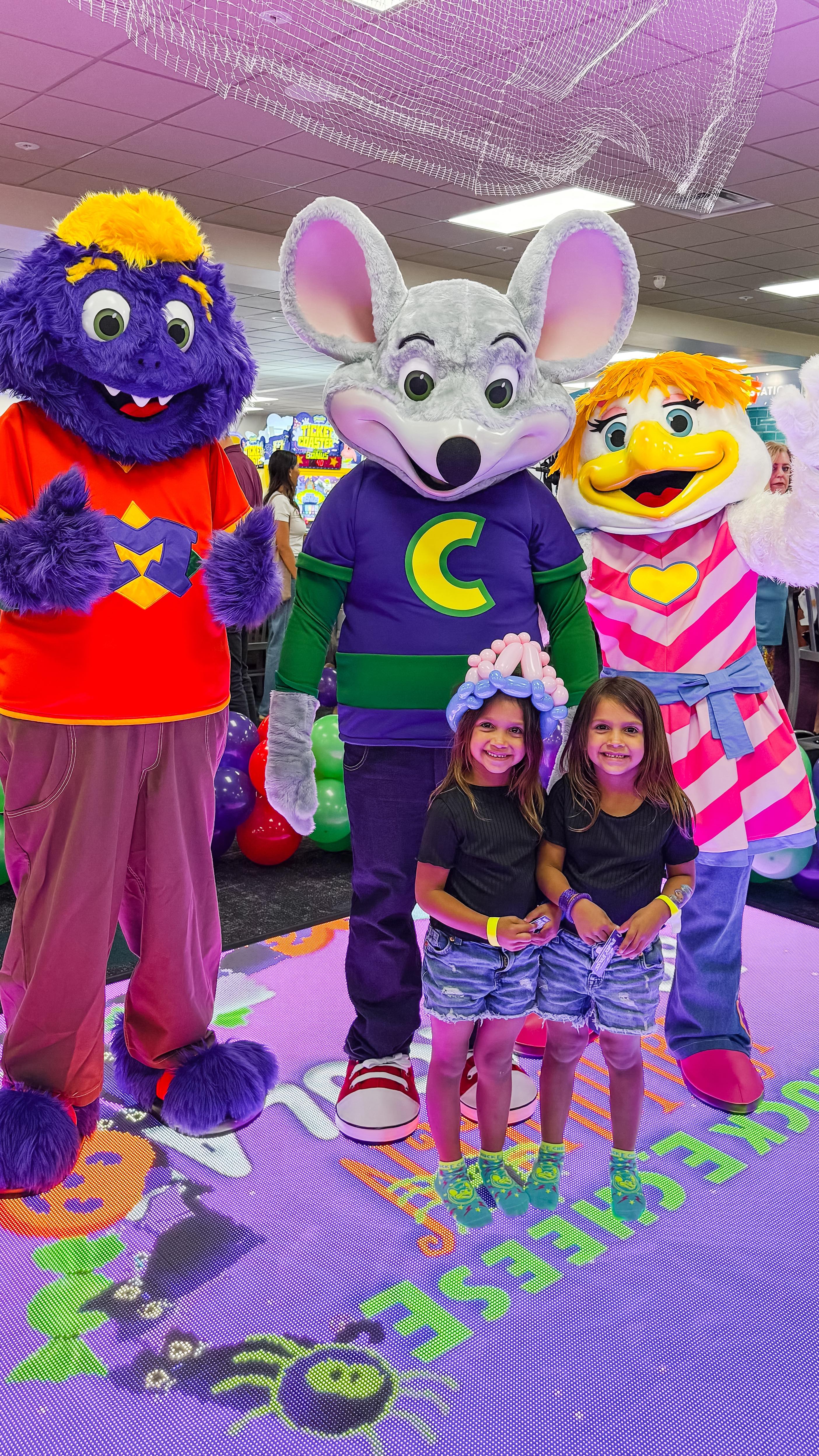 Instagram post by @mamaofkids_travels for Chuck E. Cheese. Caption reads: We had so much fun being part of the VIP event at....