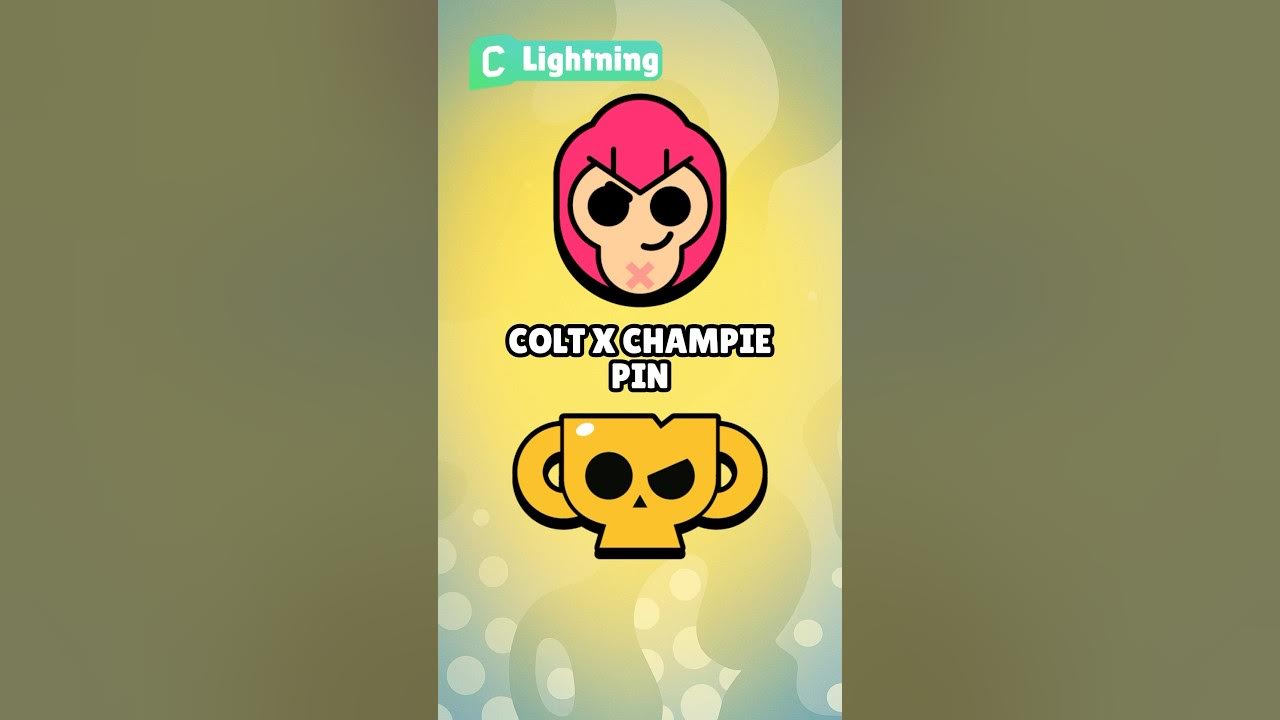YouTube post by @LightninggBrawlStars for Supercell. Caption reads: If Colt & Champie Had A Pin #brawlstars #shorts.