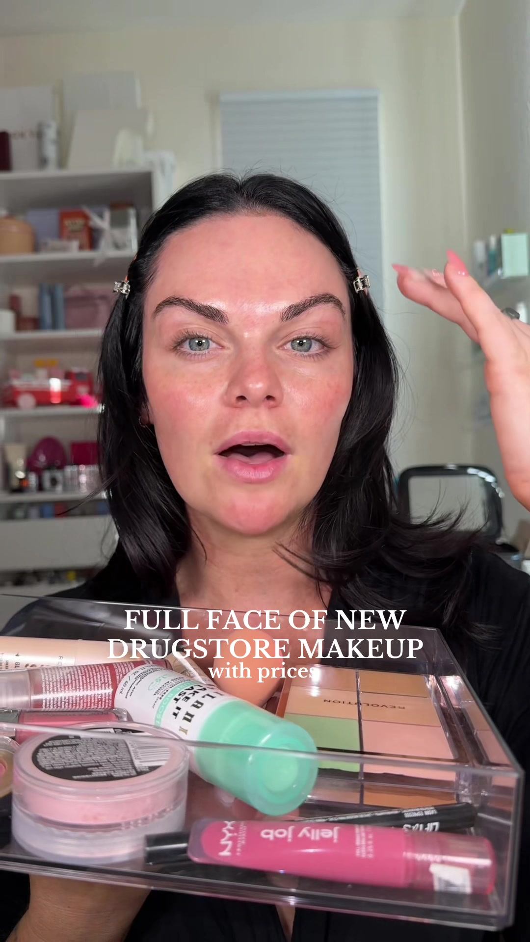 TikTok post by @kristynhoffman96 for Essence Cosmetics. Caption reads: High school me’s jaw would be on the FLOOR ....