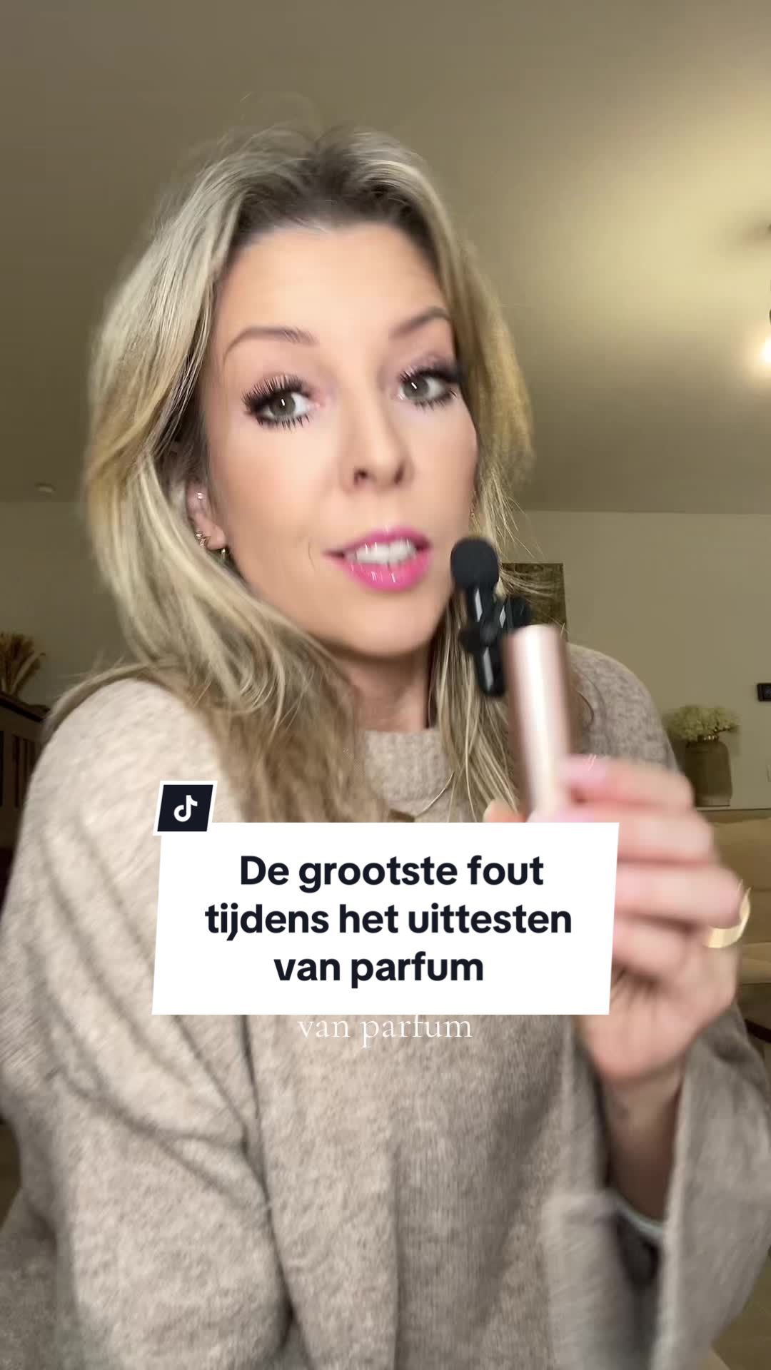 TikTok post by @michellelannoy for Parfumado. Caption reads: Publiciteit @Parfumado #spraywithparfumado....