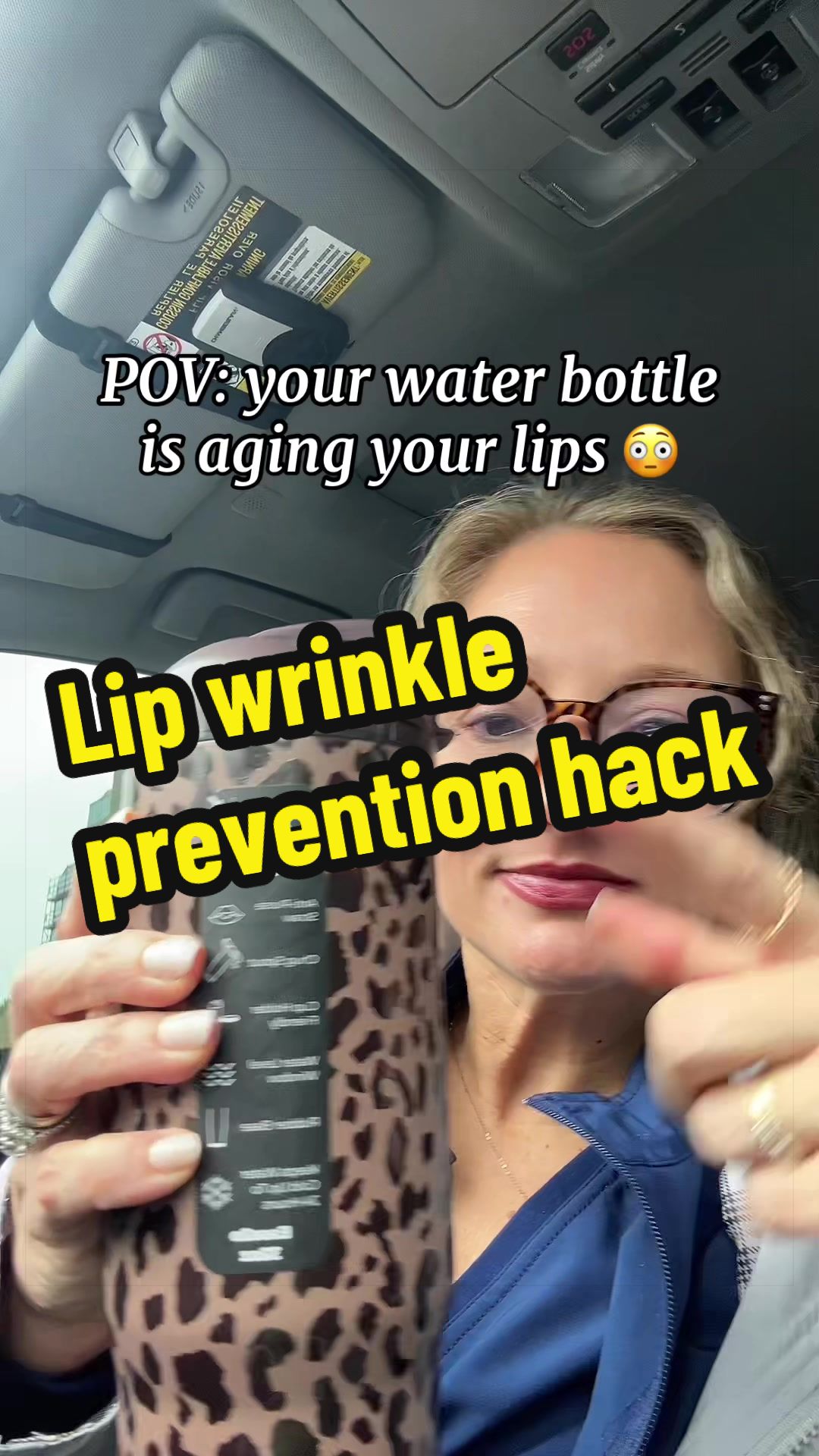 TikTok post by @amfoster01 for HYDROJUG. Caption reads: This leopard HydroJug Ease2O is the first water....