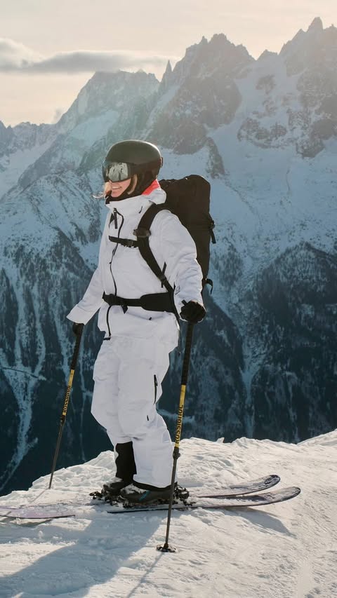 Instagram post by @sofiawesters for Helly Hansen. Caption reads: Helly Hansen is giving you the opportunity to ski....