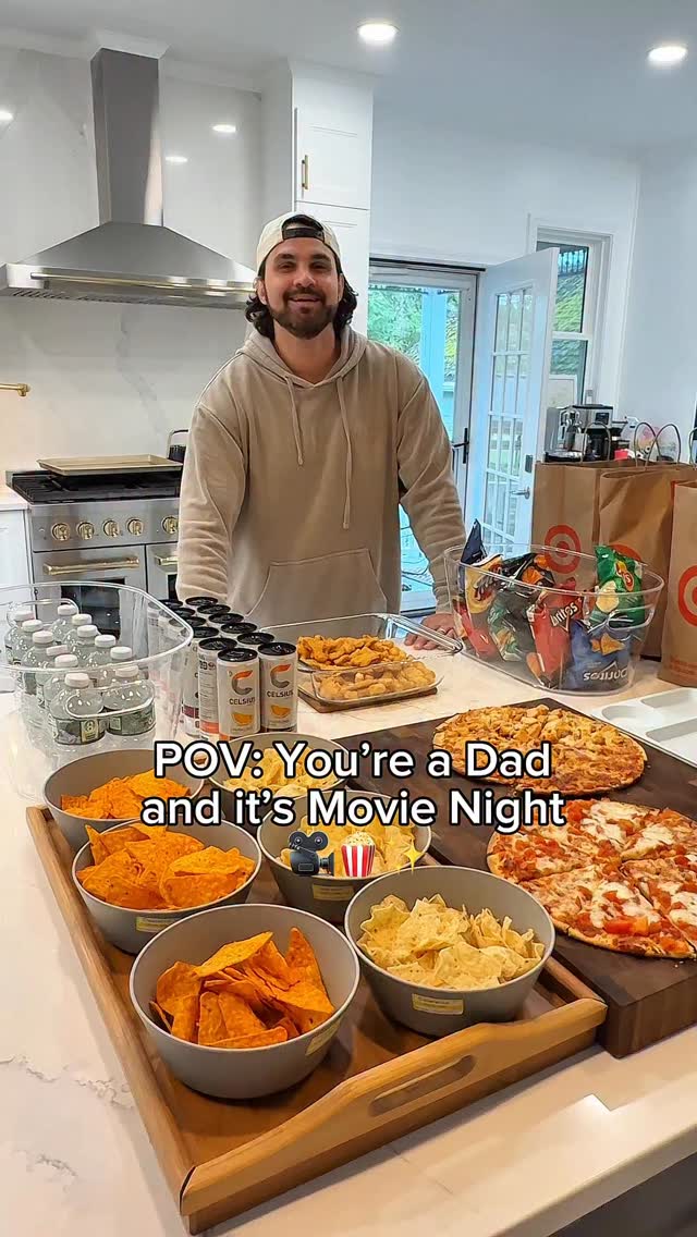 Instagram post by @timeouthomes for Shipt. Caption reads: 🍿 Backyard movie night with 4 boys = LOTS of....