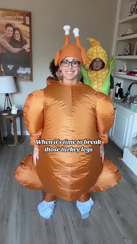 Instagram post by @caras_atl for Halloween Costumes. Caption reads: Who else is breakin' those turkey legs off today??....