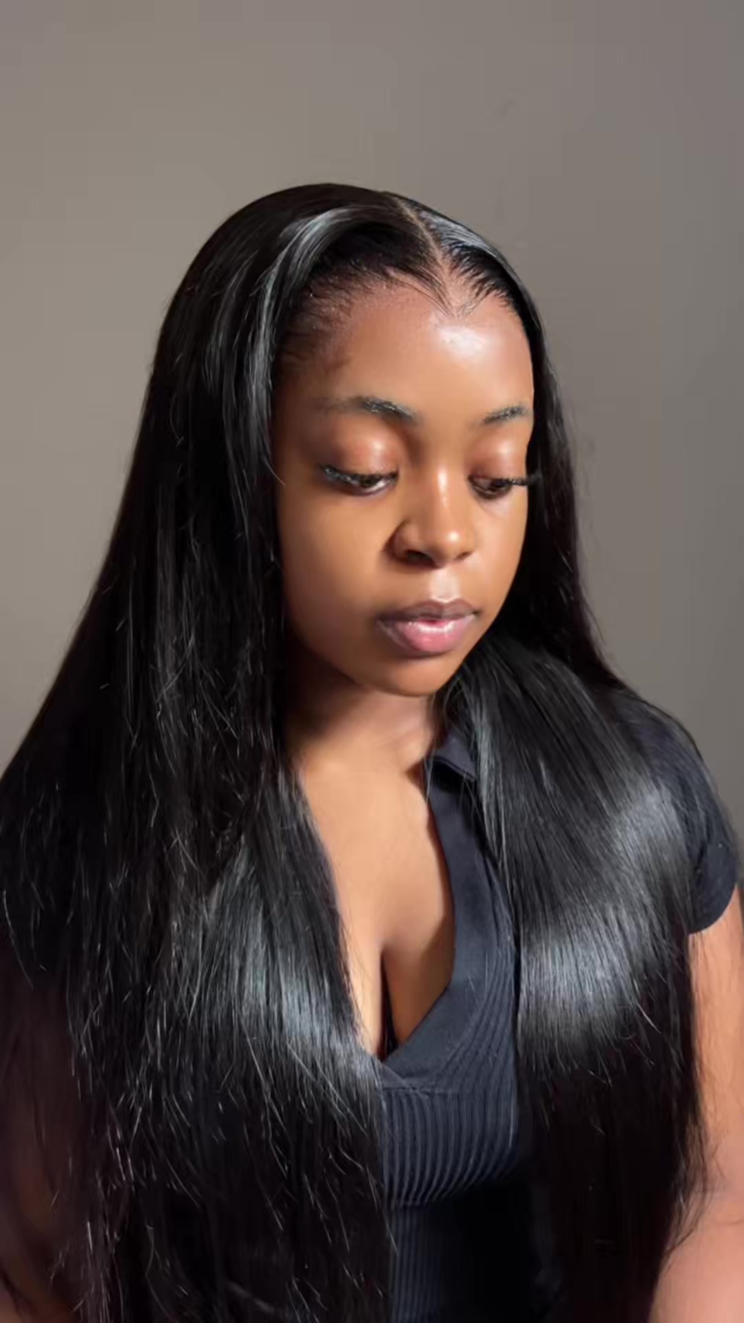 TikTok post by @_innocentiam_ for Alipearl Hair. Caption reads: @alipearlhair_official Hair 🤍 Soft, silky, and....