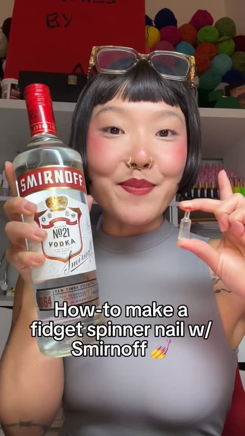Instagram post by @ameyaokamoto for Smirnoff. Caption reads: AD How-to spin the bottle w/ @smirnoff. Please....