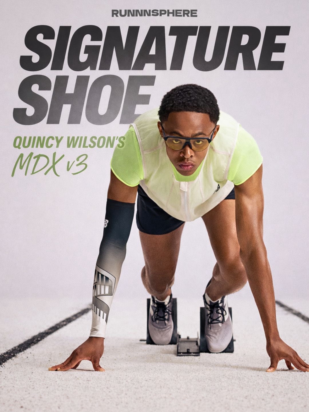 TikTok post by @runnnsphere for New Balance. Caption reads: Inspired by his first New Balance shoe, the iconic....