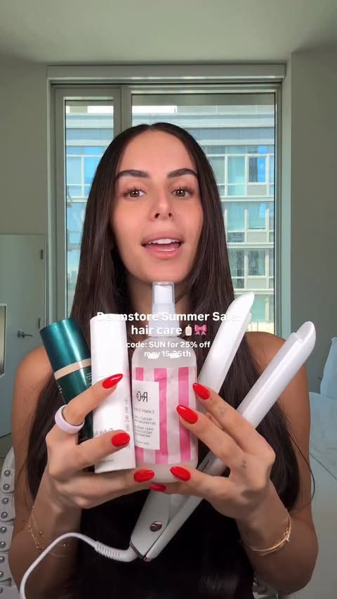 Instagram post by @lauragalebe for Dermstore. Caption reads: [...] code SUN!! Happy shopping!!🛍️💅🏻🎀....