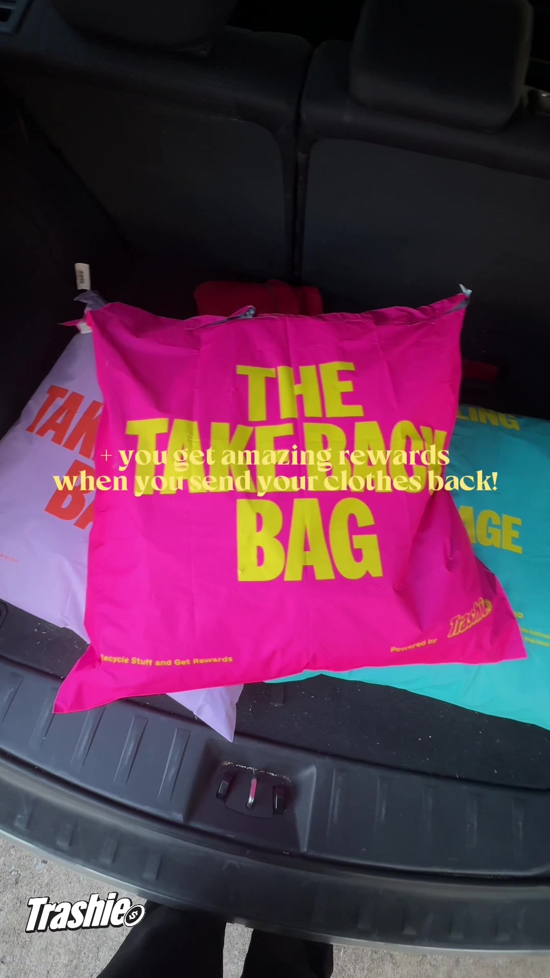 TikTok post by @gianninaalbines for Trashie. Caption reads: Cleaning out my closet ft. @Trashie 🧺✨ I’ve been....