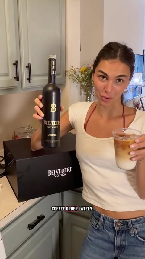 Instagram post by @_ameliaevans for Belvedere Vodka. Caption reads: [...] trait. Let me put you on to @belvederevodka....
