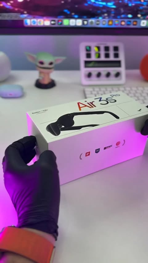 Instagram post by @alaaddingg for RayNeo. Caption reads: Meet the RayNeo Air 3s Pro – the brightest and....