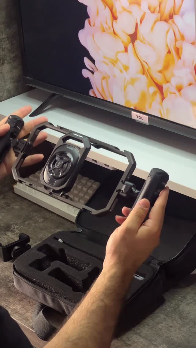 Instagram post by @leokhitara for SmallRig. Caption reads: Level up your mobile filming 🎬 The SmallRig....