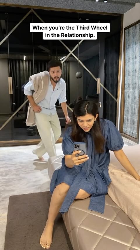 Instagram post by @chaitaliandharshil for Hair & Care. Caption reads: [...] Relatable, hair fall reduction, Hair & Care....