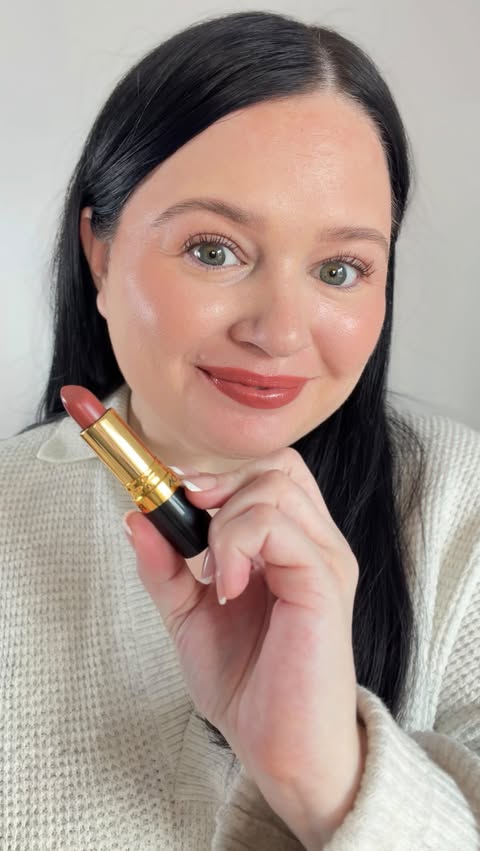 Instagram post by @lip.qween for Revlon. Caption reads: This Nude is gorgeous! Revlon Cosmetics Blushing....