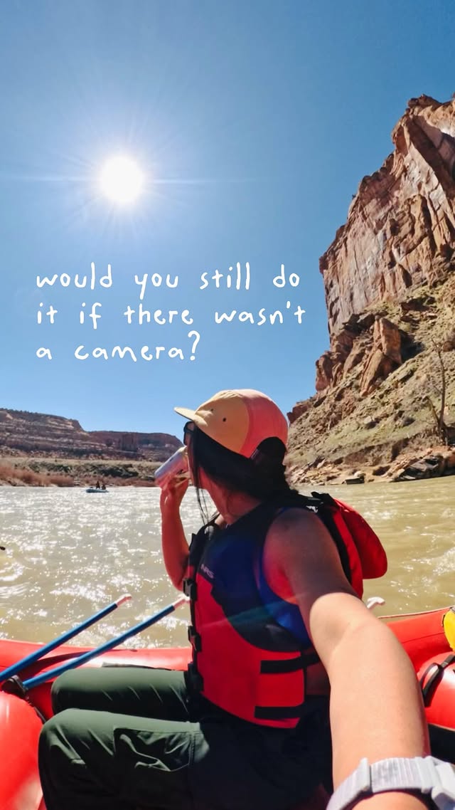 Instagram post by @rachelpuu for Visit Utah. Caption reads: [...] believe I’m gonna try.💭 @gopro and....