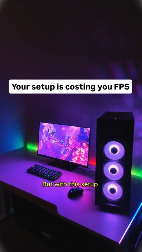 Instagram post by @raptechpcs_ for HyperX. Caption reads: [...] what a real optimized setup feels like....