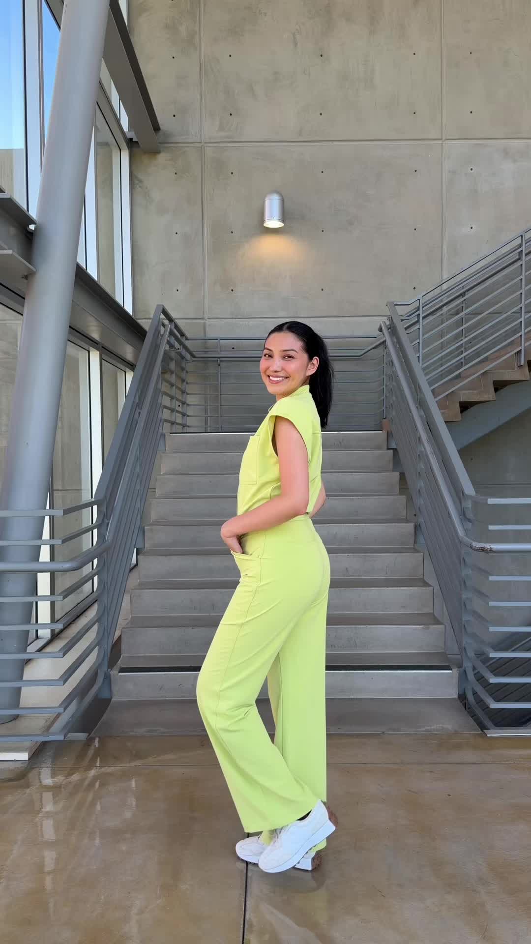 TikTok post by @kelly.herr for FIGS. Caption reads: [...] celery + deep purple!! @wearfigs ||....