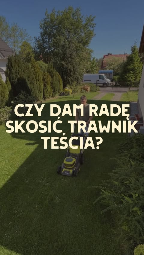 Instagram post by @ogrodnik.doskonaly for RYOBI Tools. Caption reads: [Współpraca ambasadorska] Wrzucam krótkie....