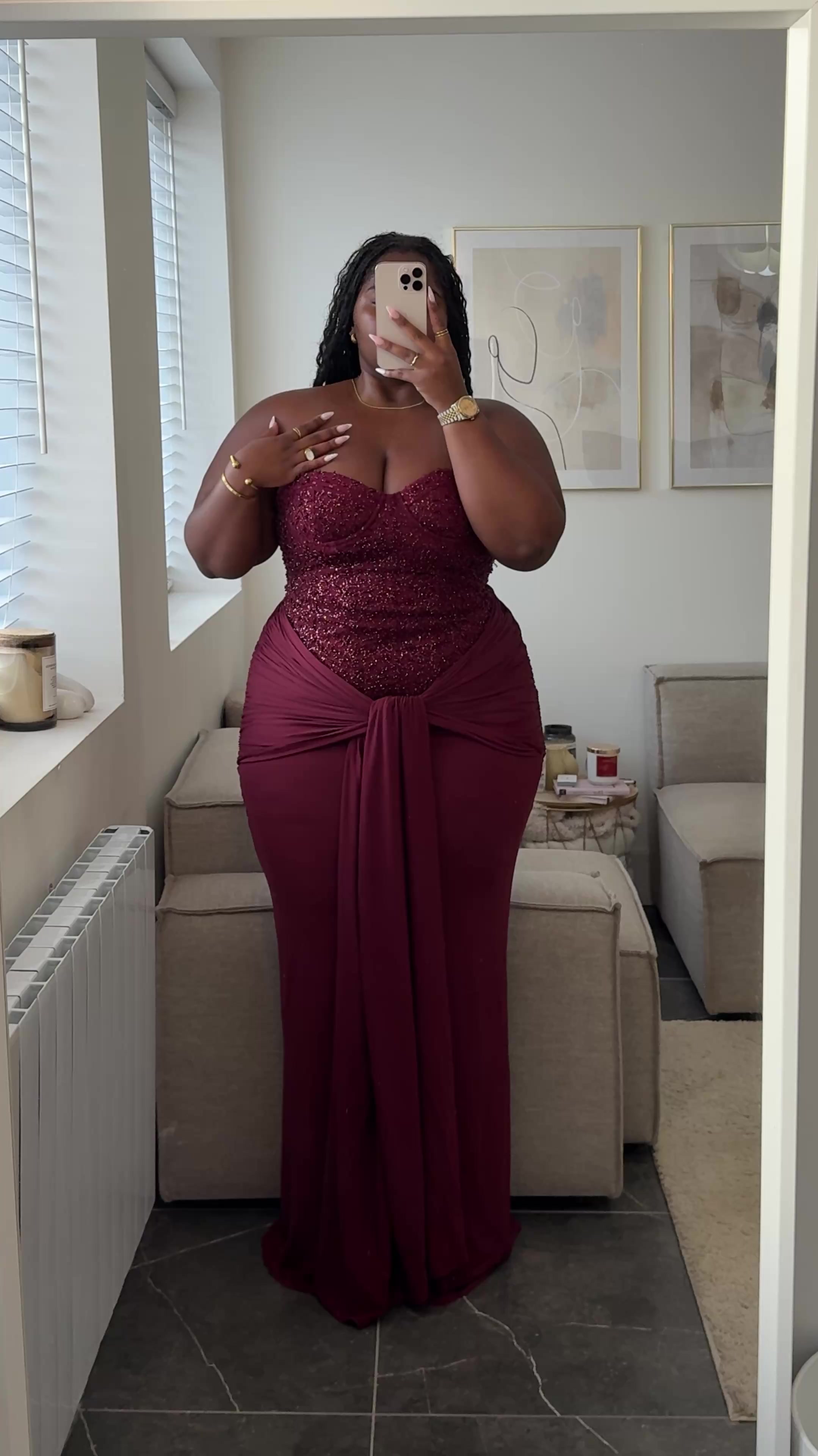 TikTok post by @samanthakashh for BABYBOO FASHION. Caption reads: help me pick a dress for an event? dresses from....