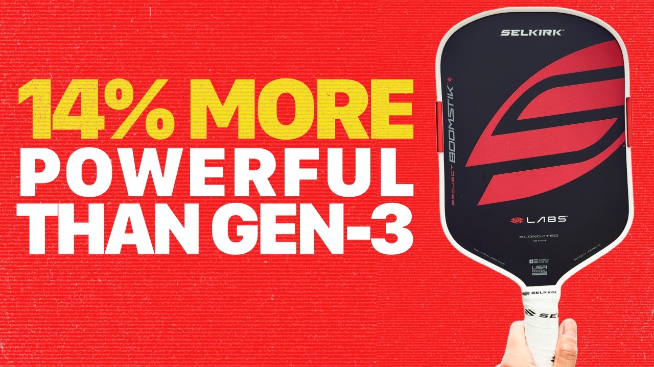 YouTube post by @buildingpickleball for Crbn Pickleball. Caption reads: Selkirk Boomstik Review: The Very First Super....