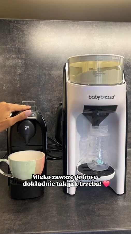 Instagram post by @kidsinspirations_polska for Baby Brezza. Caption reads: [...] goni 🙃 I tu właśnie wkracza BabyBrezza –....