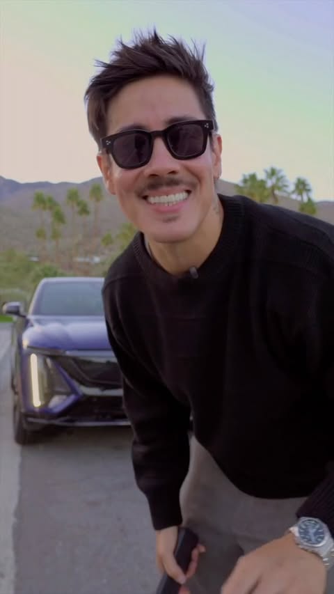 Instagram post by @jairwoo for Cadillac. Caption reads: [...] drive. Just enjoying the moment in the....