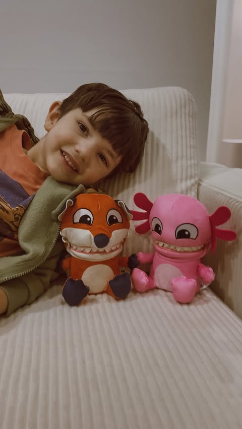 Instagram post by @deboraoehler for MomSelect. Caption reads: ad We found the funniest interactive plush toys at....