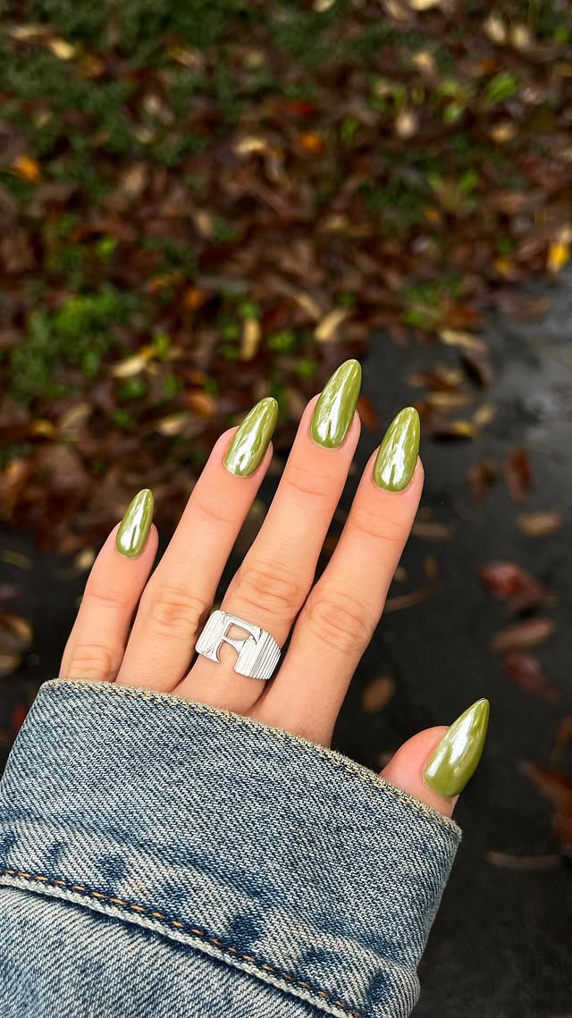Instagram post by @nailsbysmf for Luv Aj. Caption reads: [...] 25% off (affiliate)• @rhode Glazing Milk....