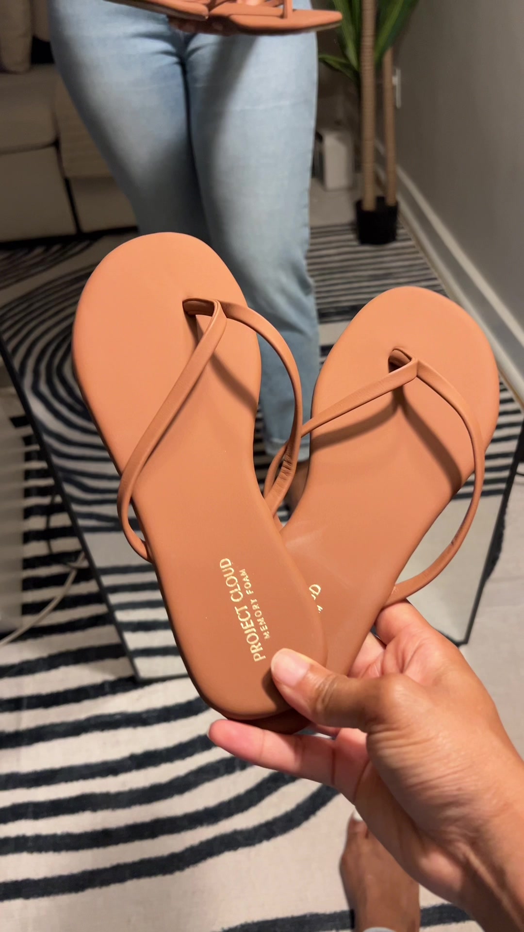 TikTok post by an influencer for Project Cloud Shoes. Caption reads: [...] They fit true to size! @Project Cloud Shoes....