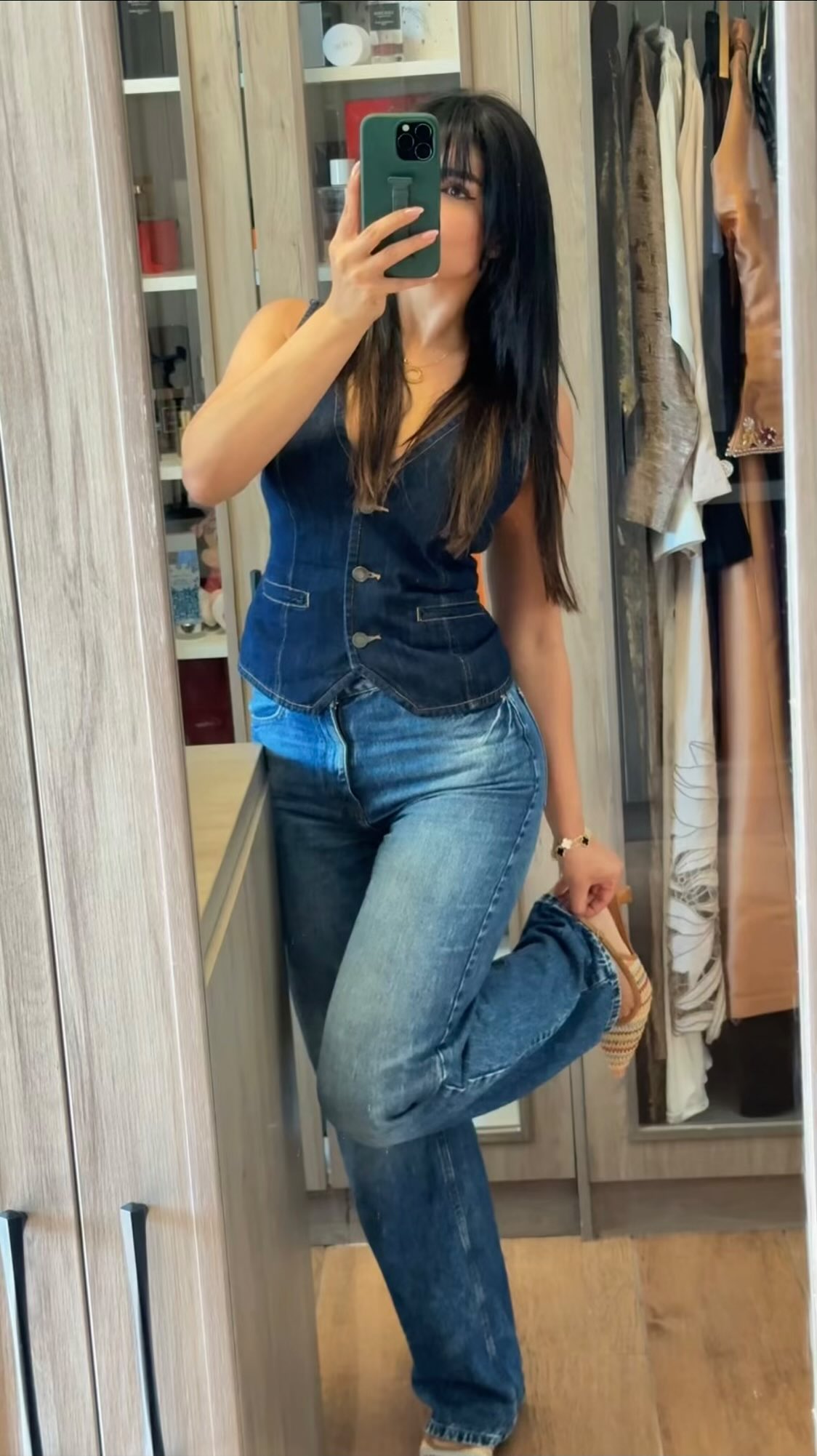 Instagram post by @k.faoury for Deichmann. Caption reads: Three moods. Three looks. One common thread....