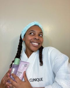 Instagram post by @morghannoelle for College Fashionista. Caption reads: #ad you ain’t ever seen skin this glowy 😍....