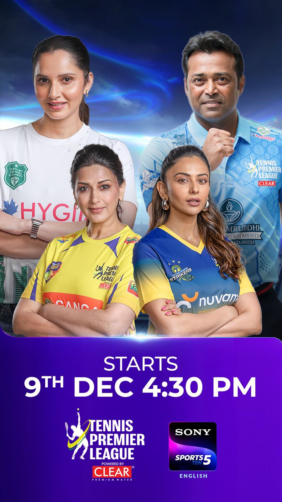 Instagram post by @clearpani for Sony Sports Network. Caption reads: [...] #gujarat #clearpremiumwater....