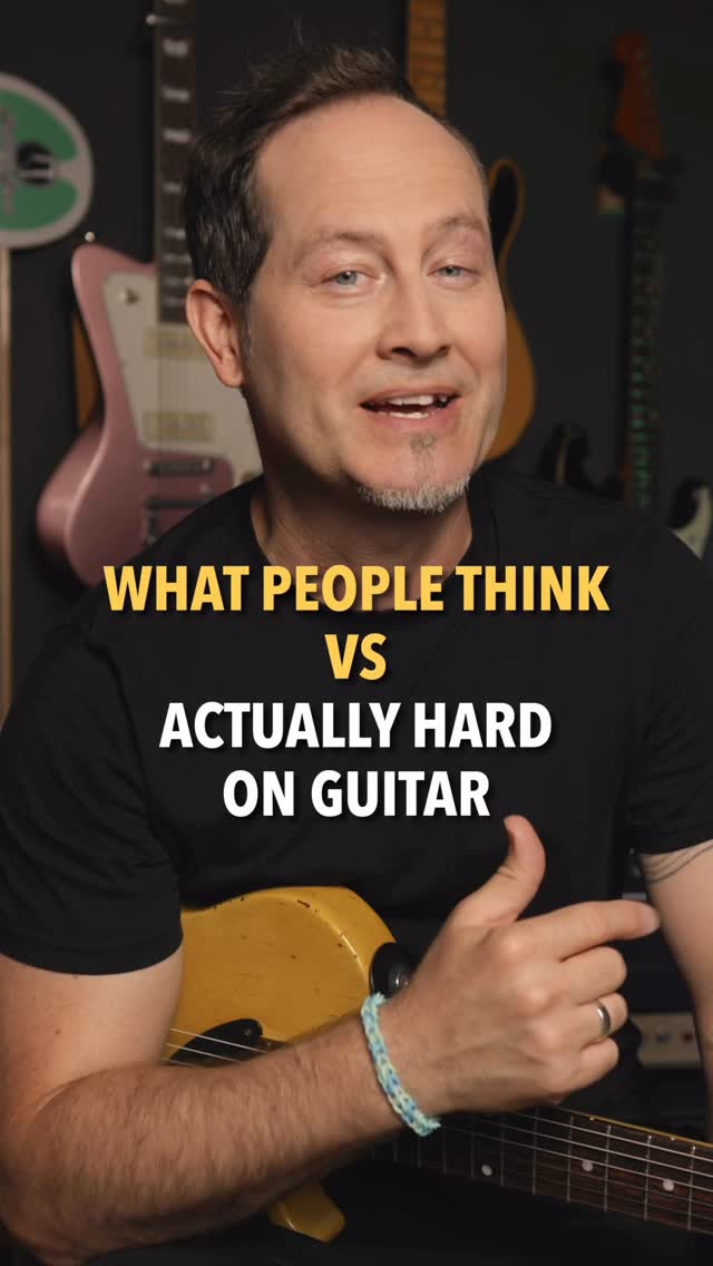 Instagram post by @kris_barocsi for Gibson. Caption reads: What people think is hard VS what’s actually hard....