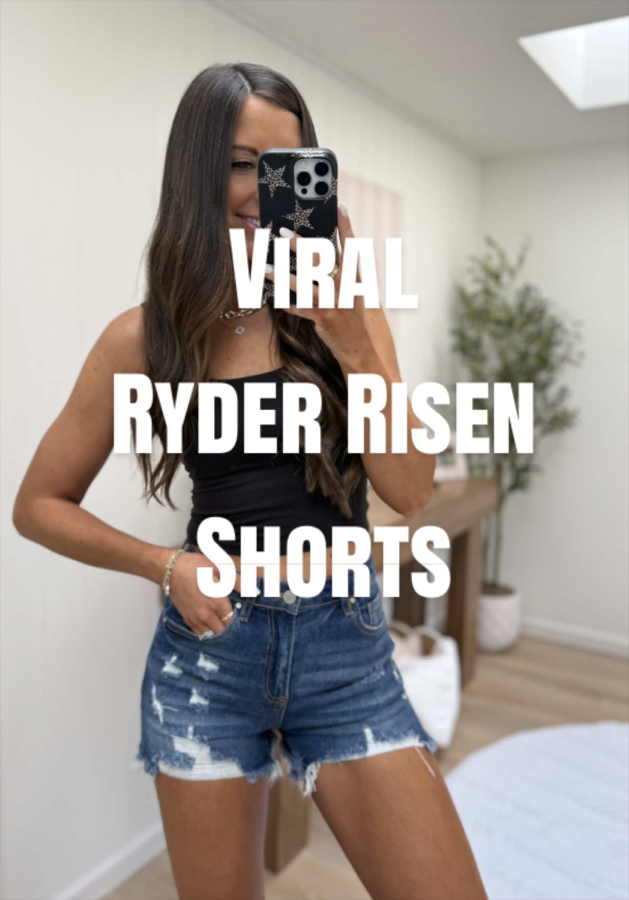 TikTok post by @shawna.likes2shop for Wild Oak Boutique. Caption reads: [...] The viral Ryder Risen Shorts 🤍 @Wild Oak....