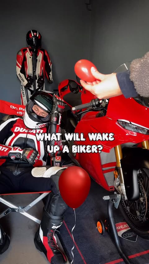 Instagram post by @dr.patma for Cardo Systems. Caption reads: [...] wake up a biker from winter sleep:....