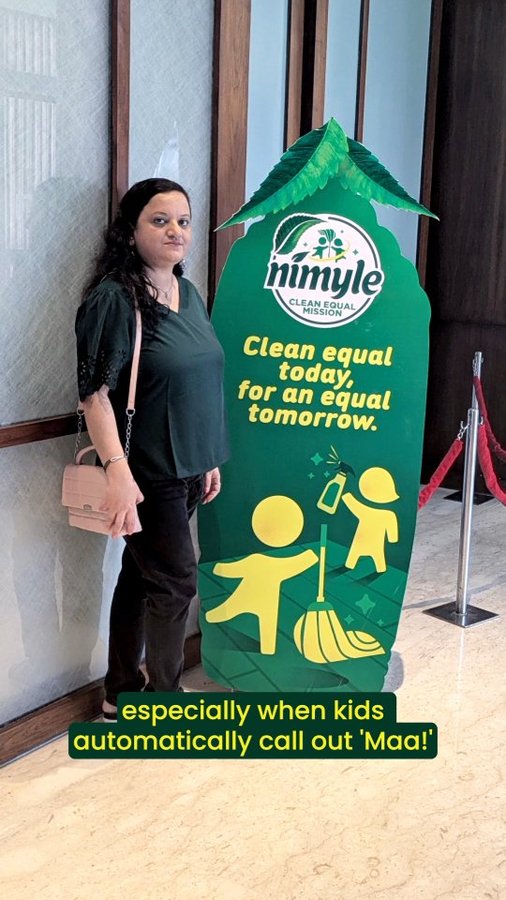 Instagram post by @rimjhim.vikash for Nimyle. Caption reads: @nimyleofficial Clean Equal Mission is helping me....