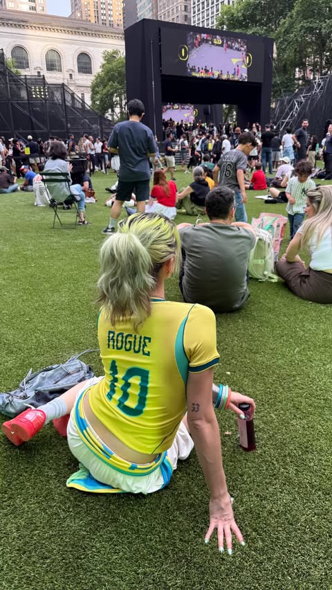 Instagram post by @emmarogue for Nike Football. Caption reads: come w me to the @nikefootball Toma National....
