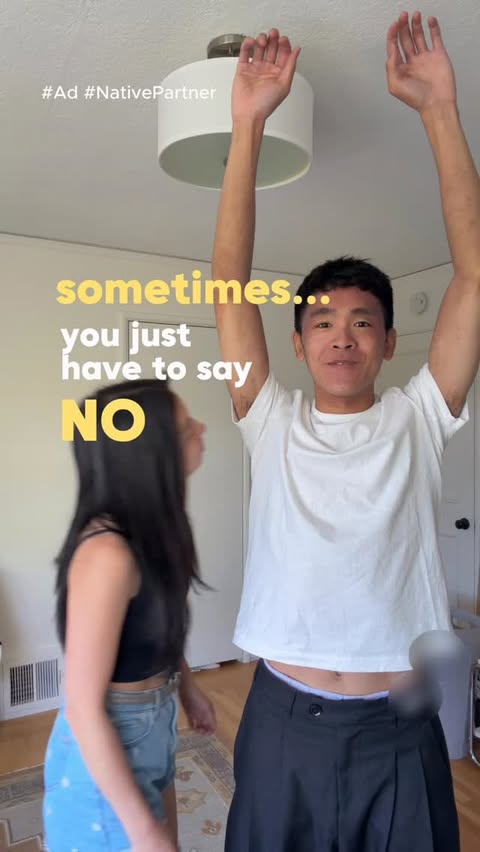 Instagram post by @andrewpolo_ for Native. Caption reads: #Ad #NativePartner learning to say no a little....