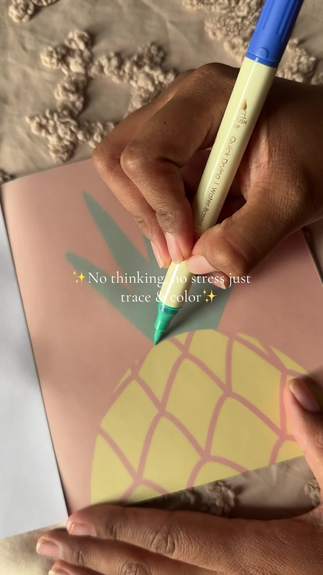 TikTok post by @jiselalopezz for Grabie. Caption reads: [...] busy, overwhelmed mind. #acrylicmarkers....