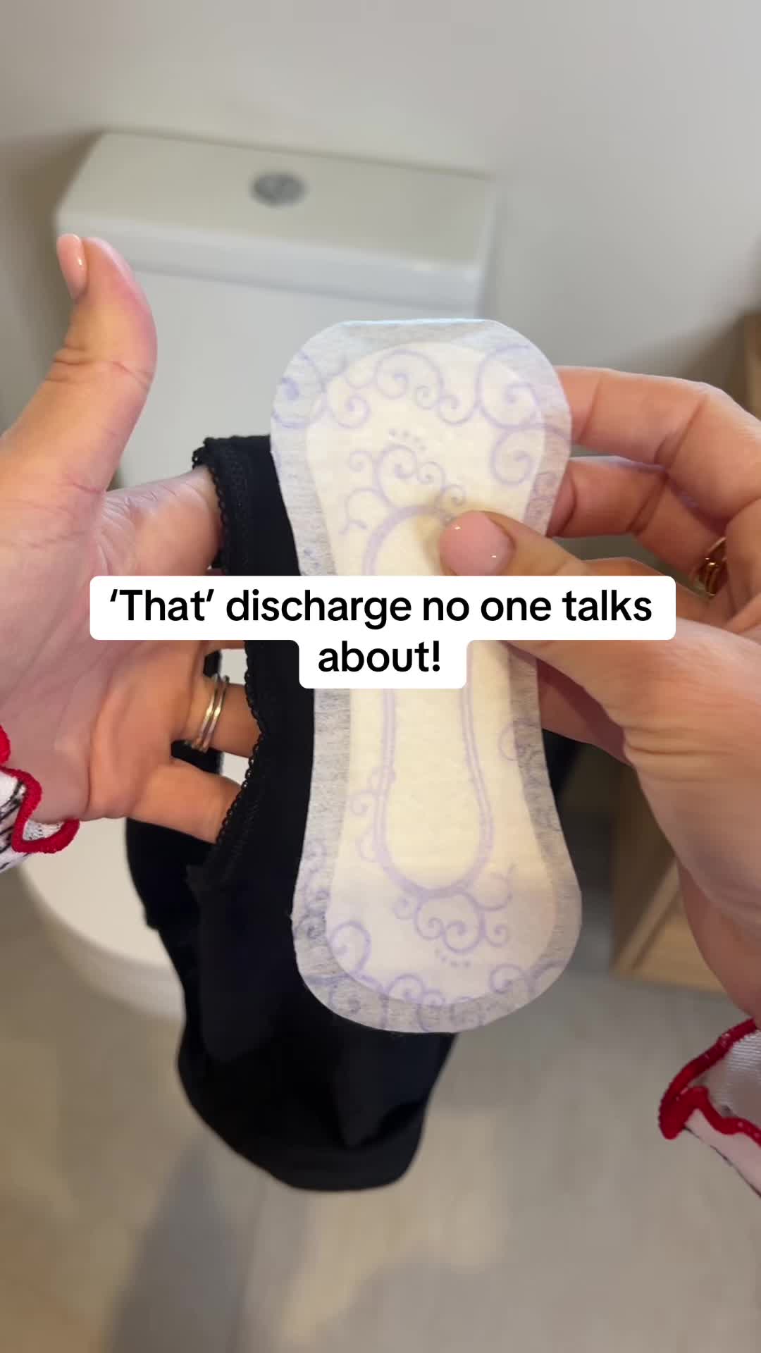 TikTok post by @at.home.with.the6 for Womenli Supplements. Caption reads: [...] #hervflora #preandprobiotics @Womenli....