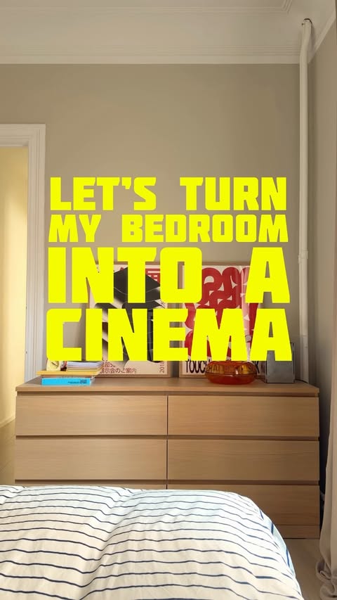 Instagram post by @a_m_a_d_e_u_s for XGIMI. Caption reads: Let’s turn my bedroom into a cinema with....