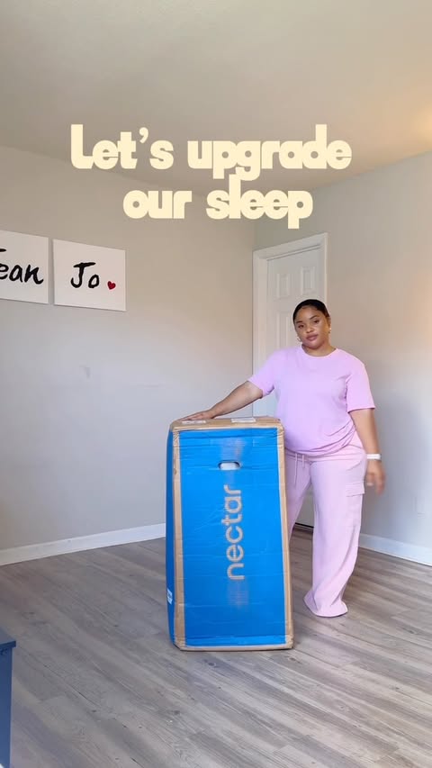 Instagram post by @melissajeanjo for Nectar Sleep. Caption reads: [...] ✨ Our new bed frame and mattress from....