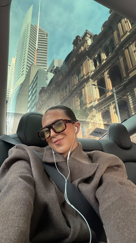 Instagram post by an influencer for Assembly Label. Caption reads: VLOG ~ spend the day with me in Sydney for a few....