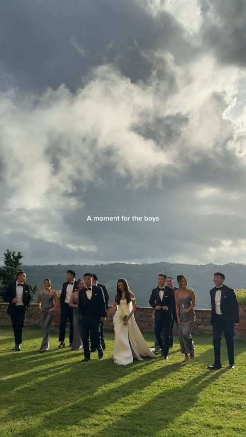 Instagram post by @paudictado for Birdy Grey. Caption reads: [...] their moment too 👏🏼 suits from @birdygrey....