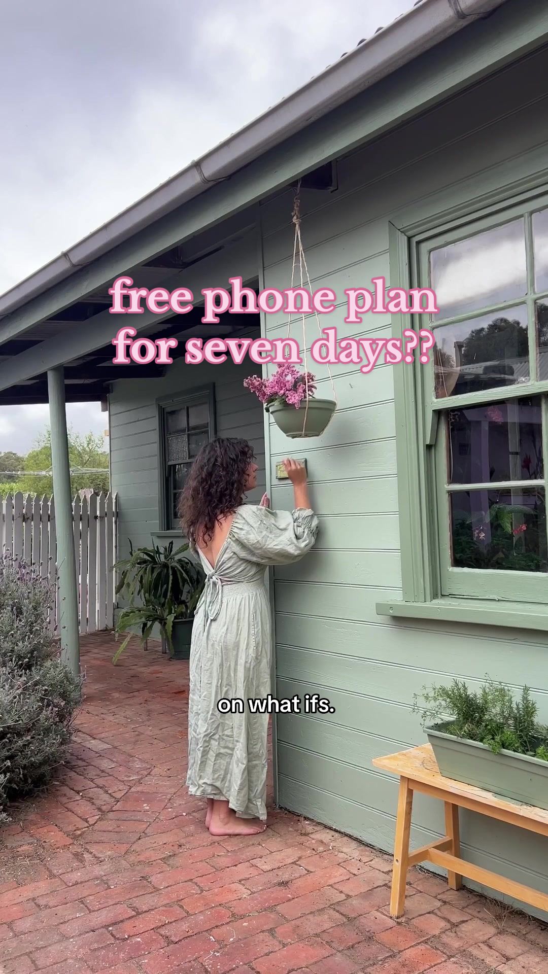 TikTok post by @lovechloejane for Optus. Caption reads: giving it a go >> spending time on ‘what if’. If....