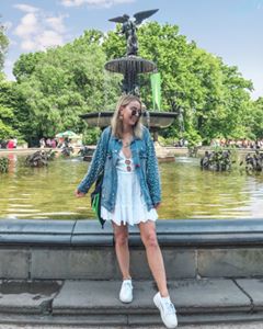 Instagram post by @iamvivientatham for Obviously. Caption reads: I had such a great experience walking at the....