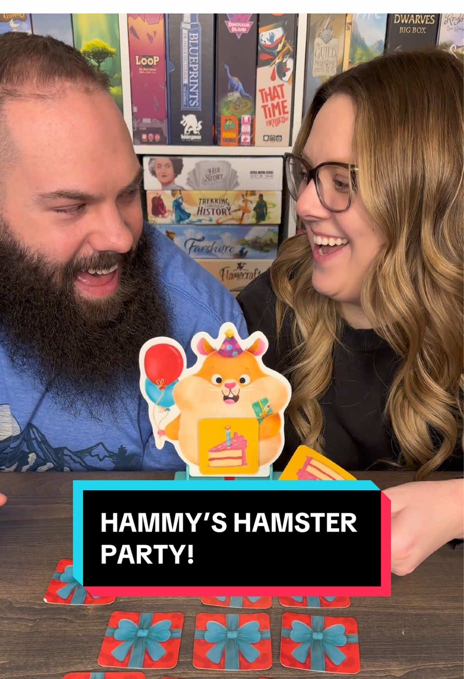 TikTok post by @games4two for Educational Insights. Caption reads: Come Play Hammy's Hamster Party With Us!....