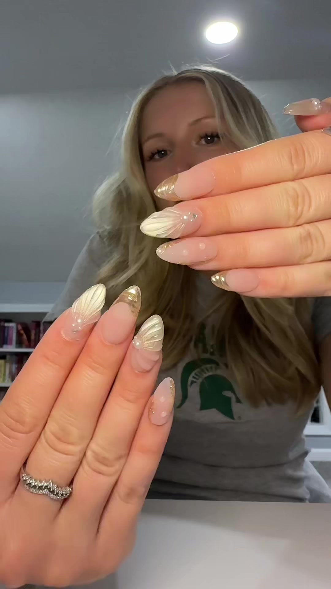 TikTok post by @katescollectshobbies for Nailvesta. Caption reads: Always and forever obsessed with @NailVesta nails....