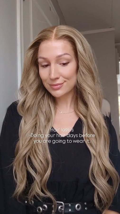 Instagram post by @emms_alopecian for BHBD. Caption reads: As simple as 1, 2, 3 🍁
. 
I styled this wig days....